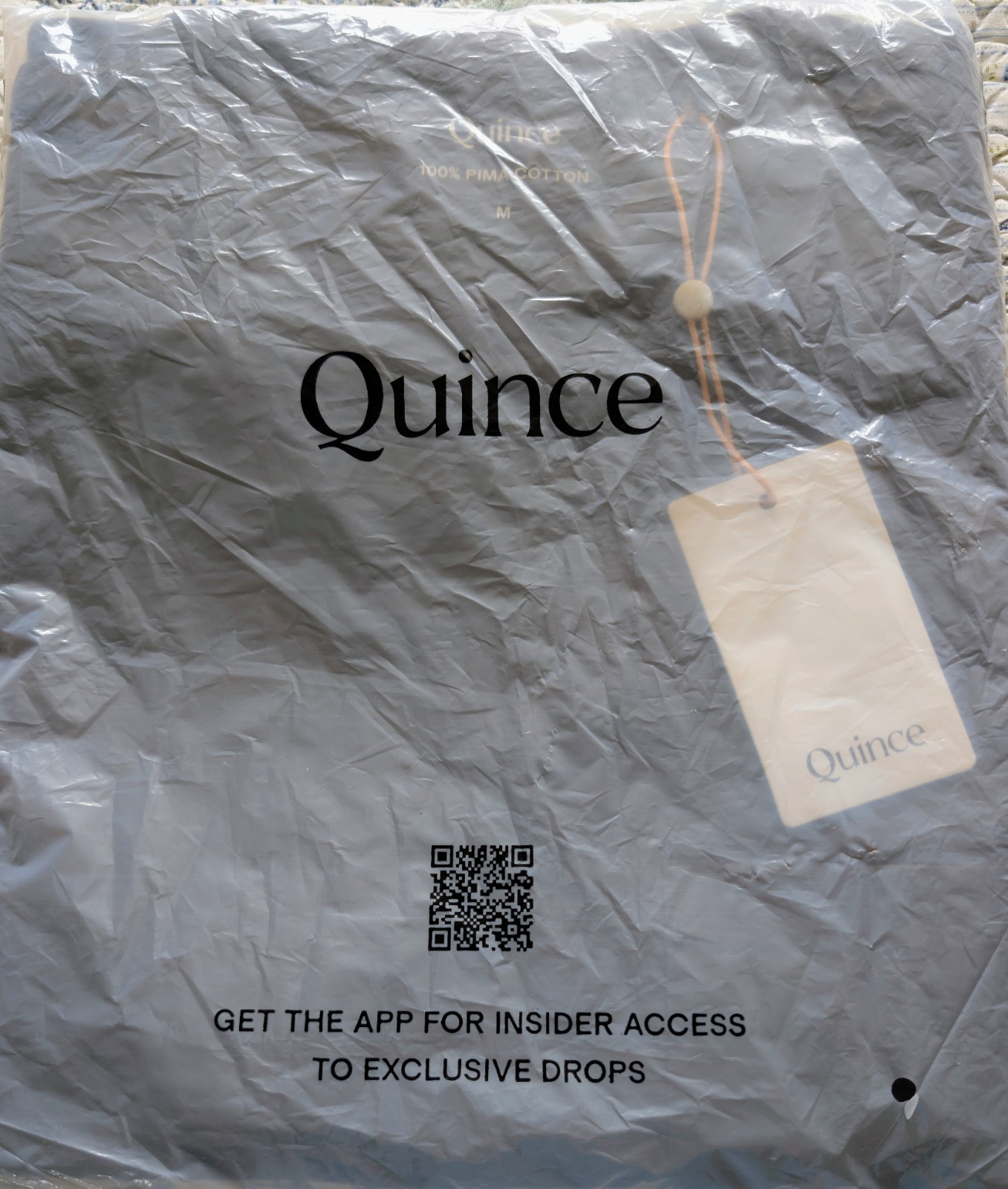 Quince Pima Cotton Luxe Touch Tee Mens Size M Dark Coal Crew Neck NWT
