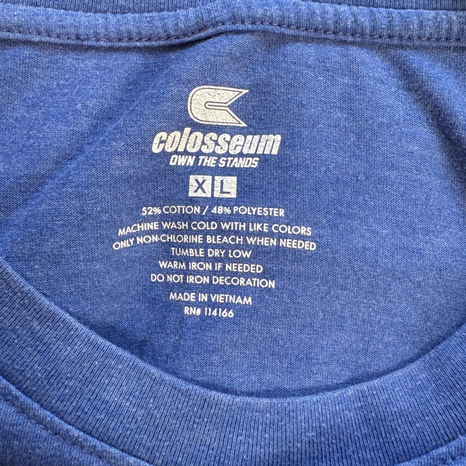 Colosseum Duke Blue Devils Graphic Logo T-Shirt, Size XL, Durham NC, Coach K