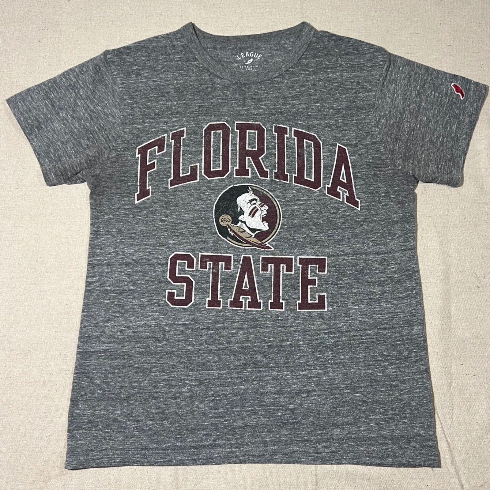 Florida State Seminoles League Heather Gray T Shirt Small NCAA Football