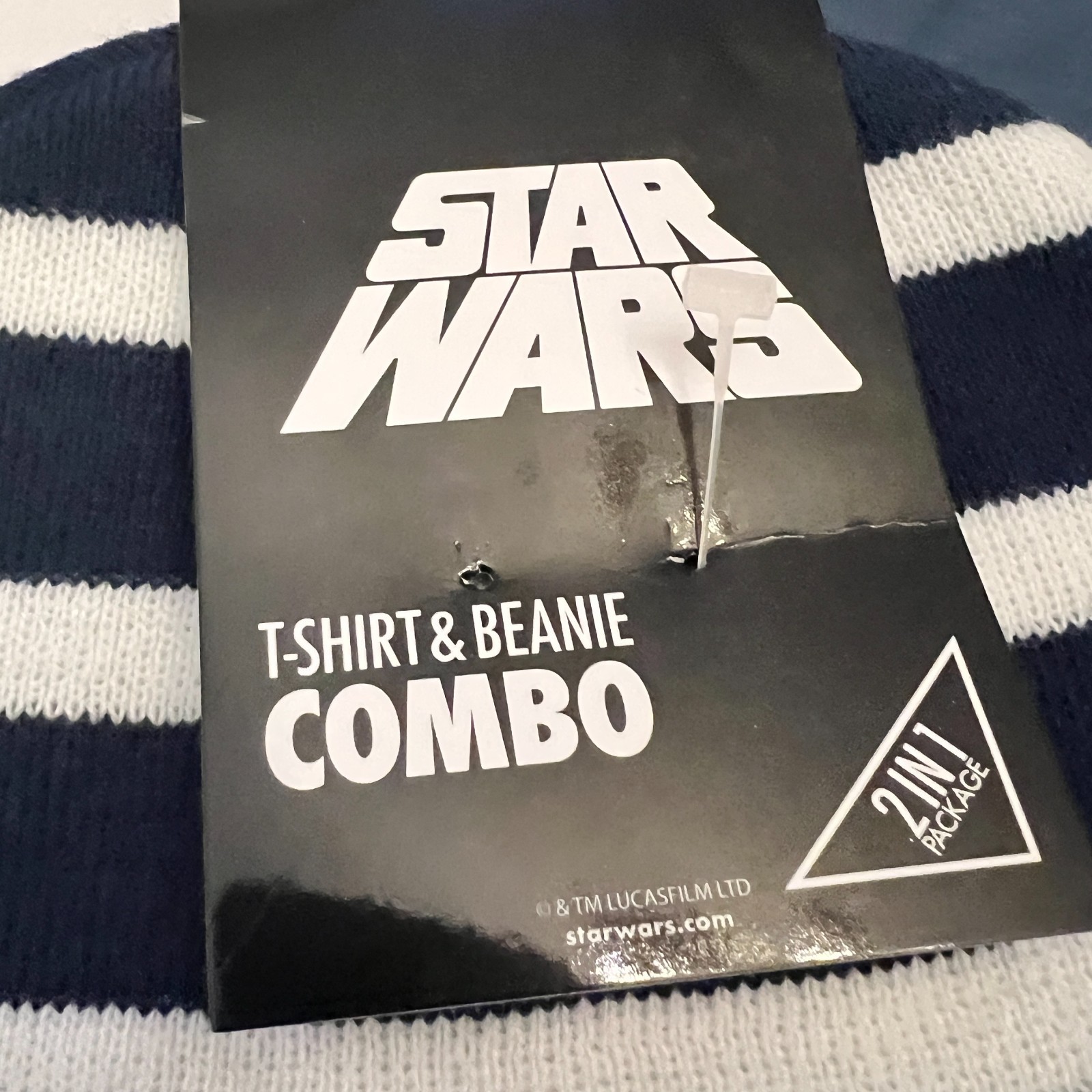 Star Wars Long Sleeve T-Shirt & Beanie Combo Sz M – Blue A New Hope Blue 2 Tone