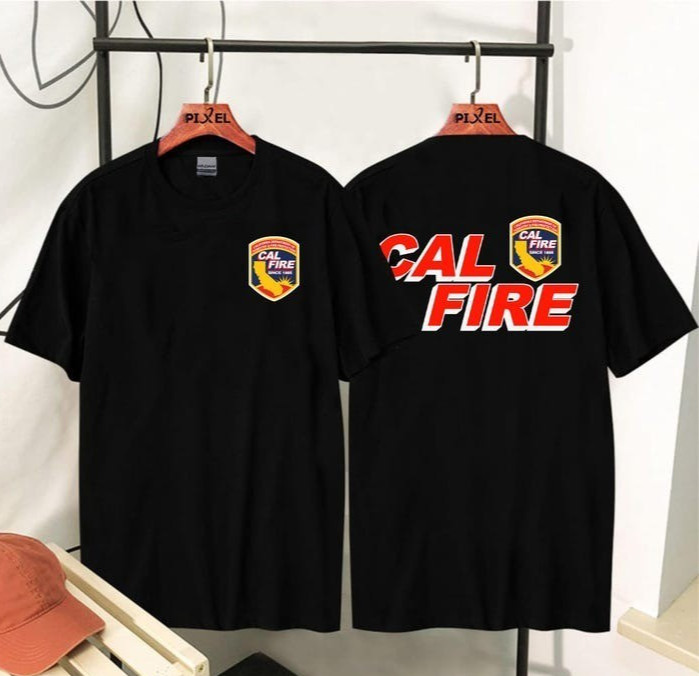 Unisex Firefighter Tee – CAL FIRE Logo Heavy Cotton T-Shirt, Firefighter Gift