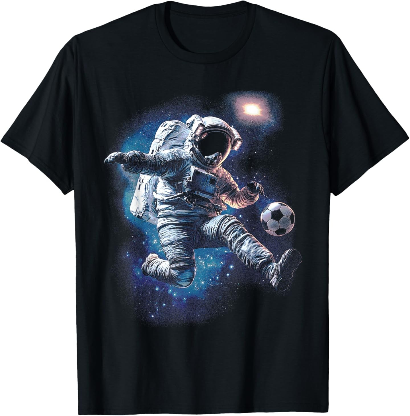 Astronaut Soccer Ball Sport Lover Outer Space Science Galaxy T-Shirt