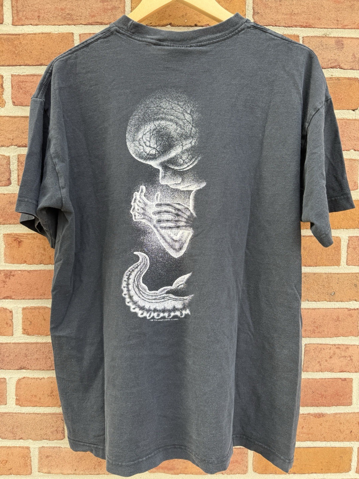 Vintage Tool Band T-Shirt Mens XL Black Fetus Skeleton Graphic Rock Metal Y2K