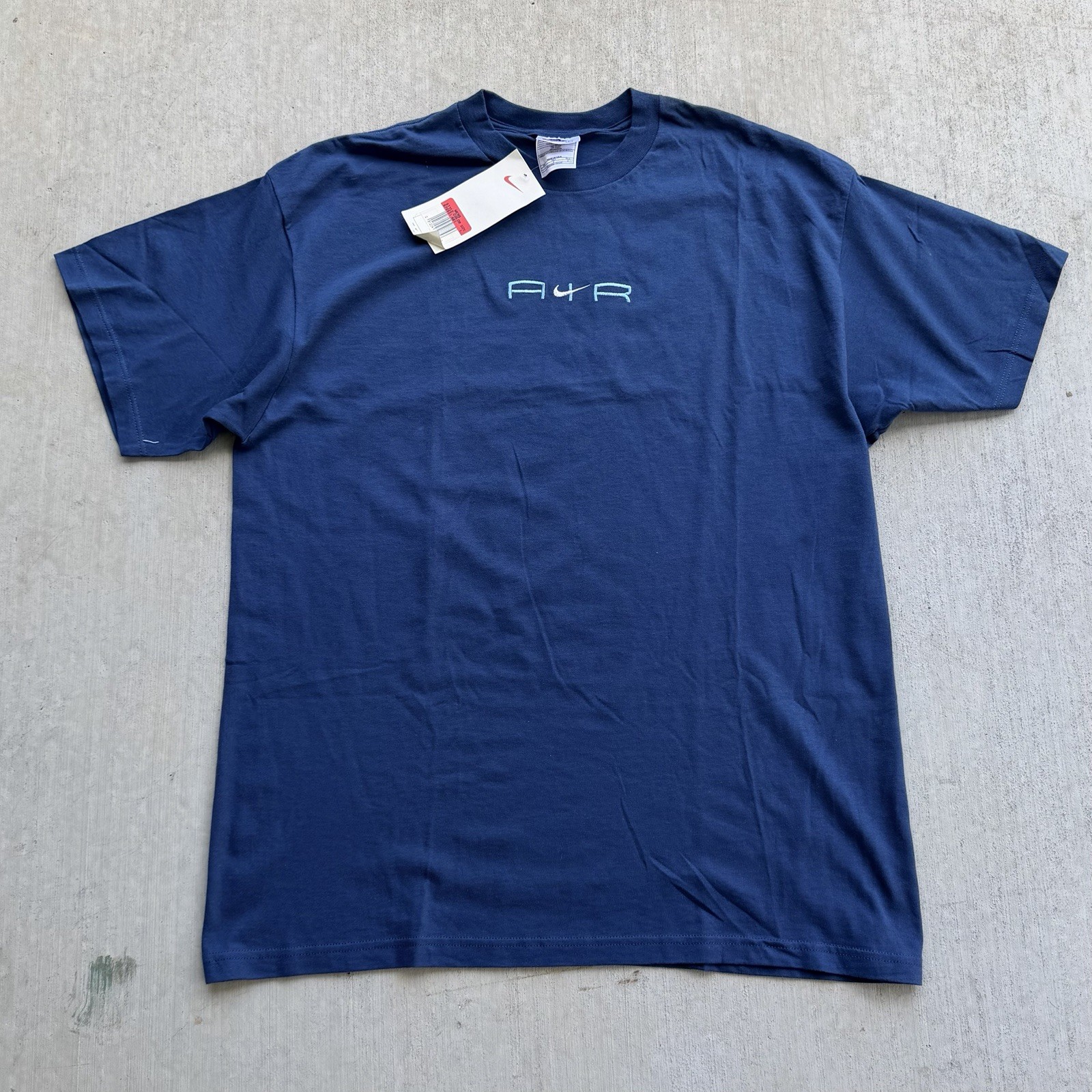 Vintage Nike Center Swoosh T Shirt Deadstock Size Large 90s Embroidered Logo