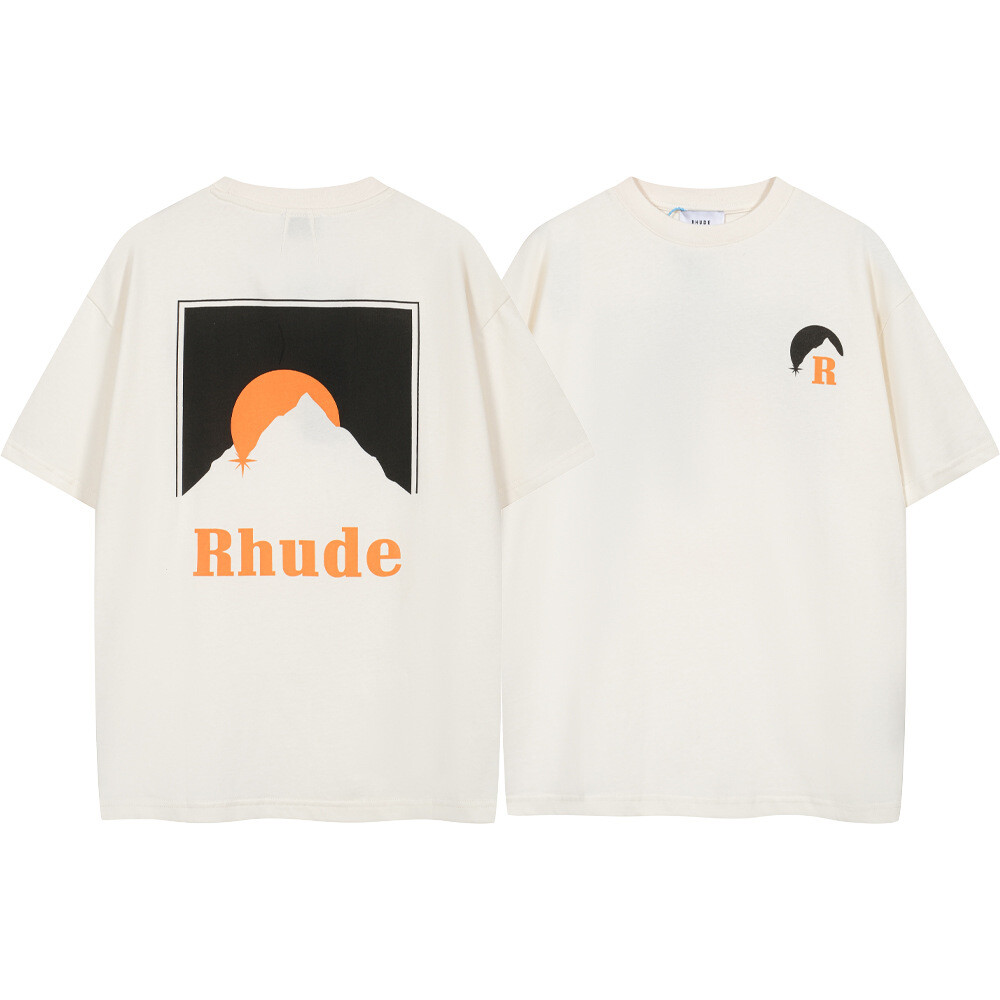 🎁🎁33Style Men Women RHUDE High Quality Cotton Short Sleeve Polo T-Shirt S-2XL