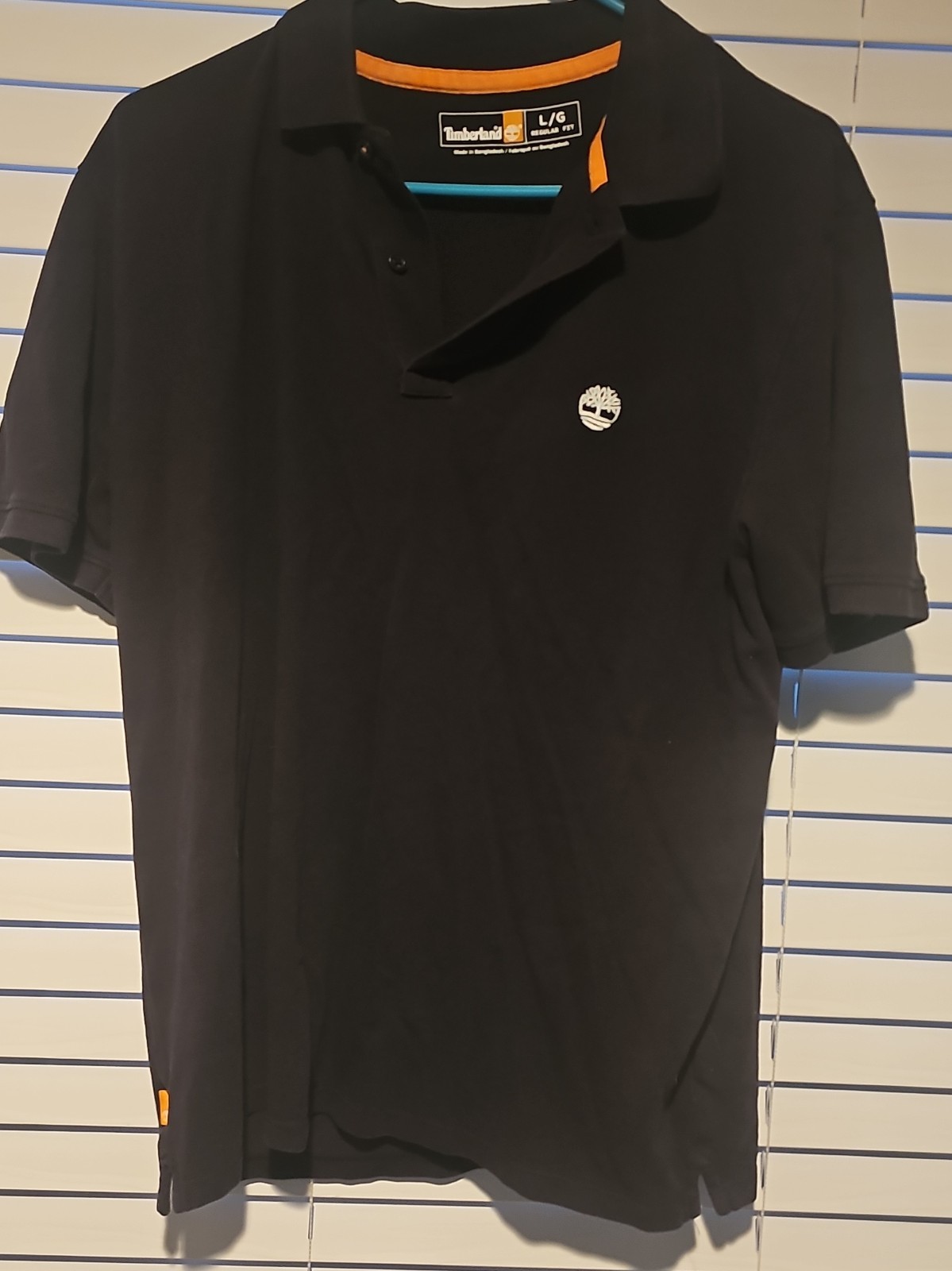NWOT TIMBERLAND – Men’s BLACK Regular Fit Large Logo Polo Shirt