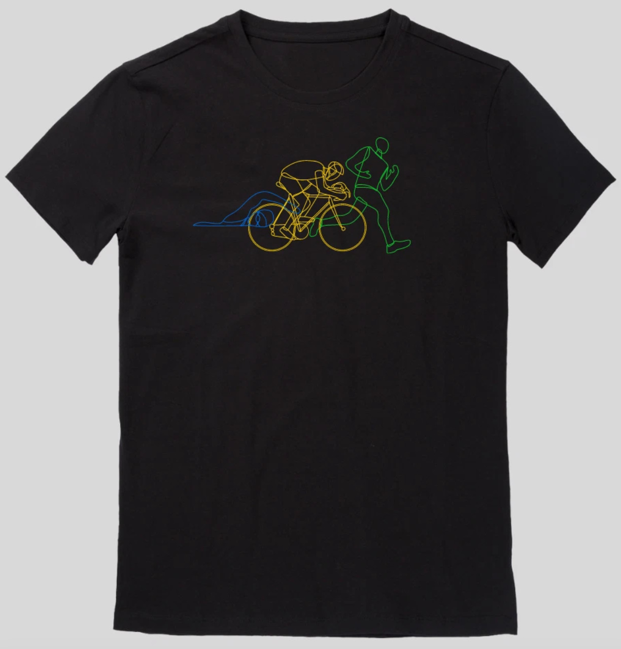 Triathlon Pictograms Swimmers Cyclists Runner T-Shirt Gildan 5000