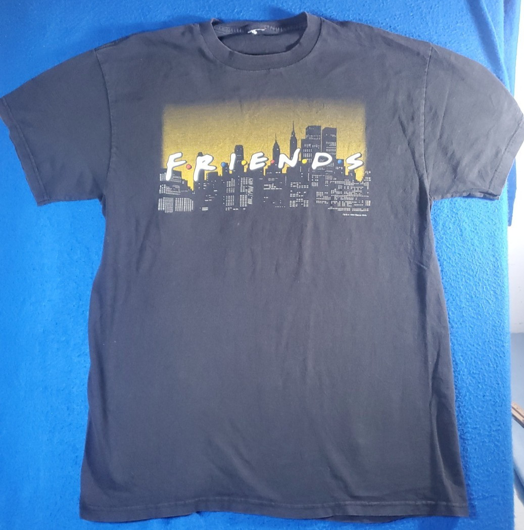 Vintage FRIENDS 1990s NBC TV Show Graphic T-Shirt Black Men’s XL