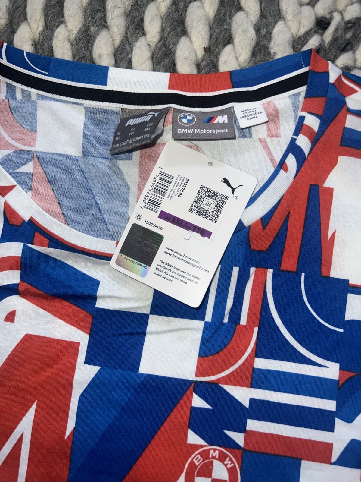 Puma BMW Motorsport MMS Street AOP Men’s T Shirt Multi Sz XXL $45
