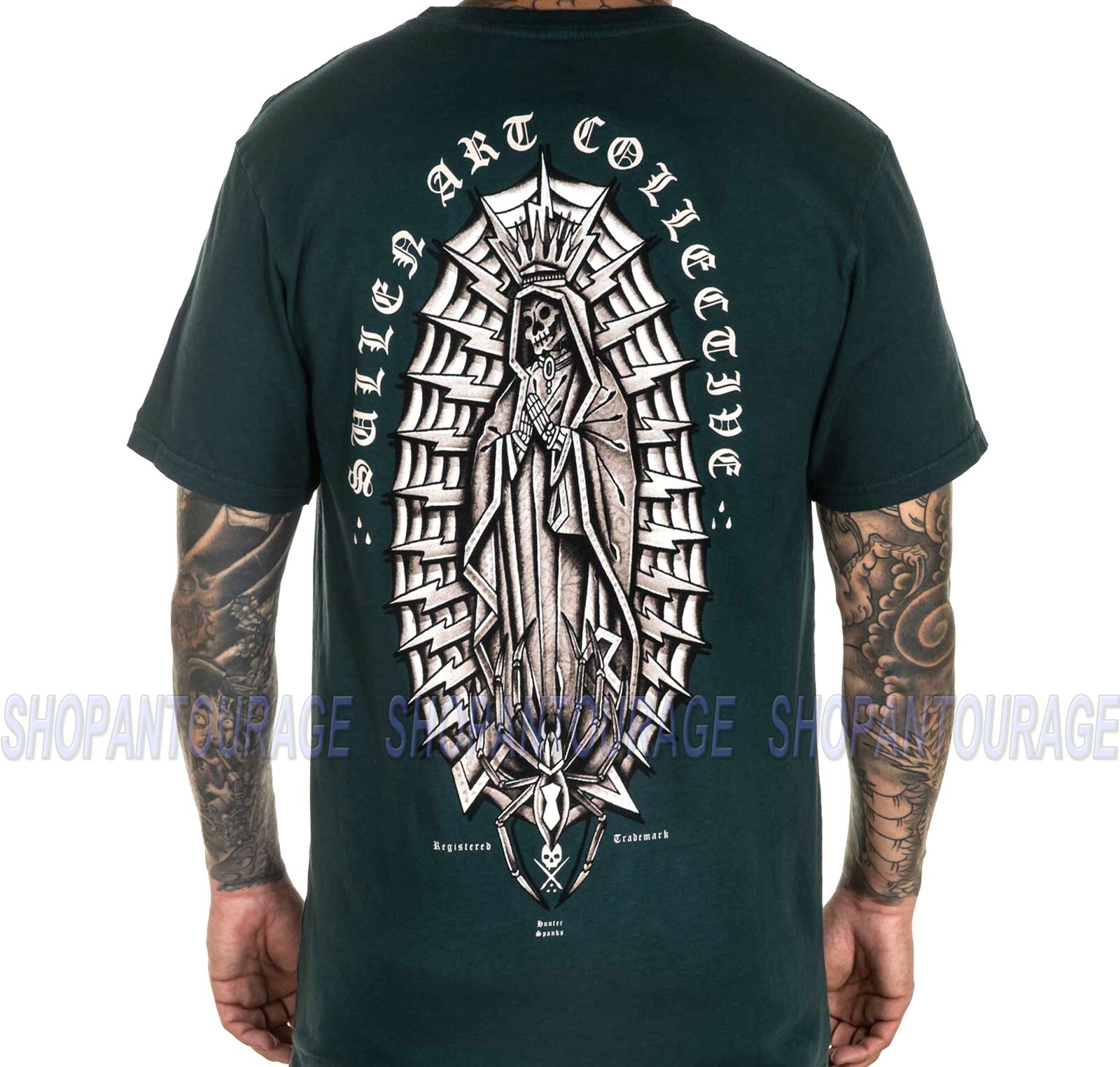 Sullen Hrspanks SCM3633 New Short Sleeve Graphic Tattoo Skull T-shirt For Men