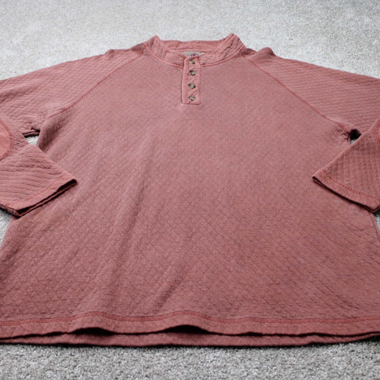 The Territory Ahead Shirt Mens XL Red Quilted Cotton/Poly Elbow Pads Long Sleeve