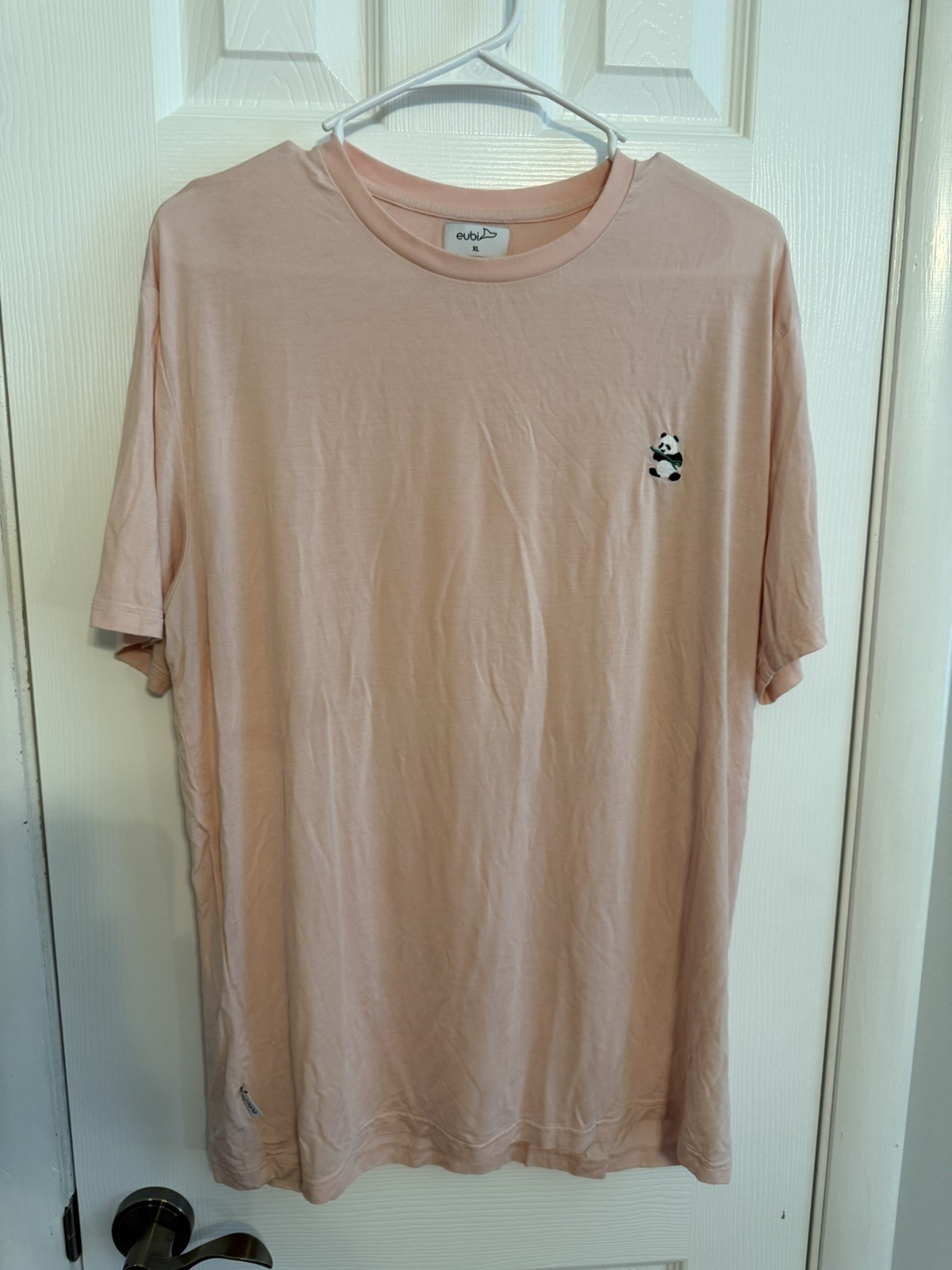Eubi SZ XL Pink T-Shirt Cotton bamboo Round Neck Ethically Eco Friendly. Panda