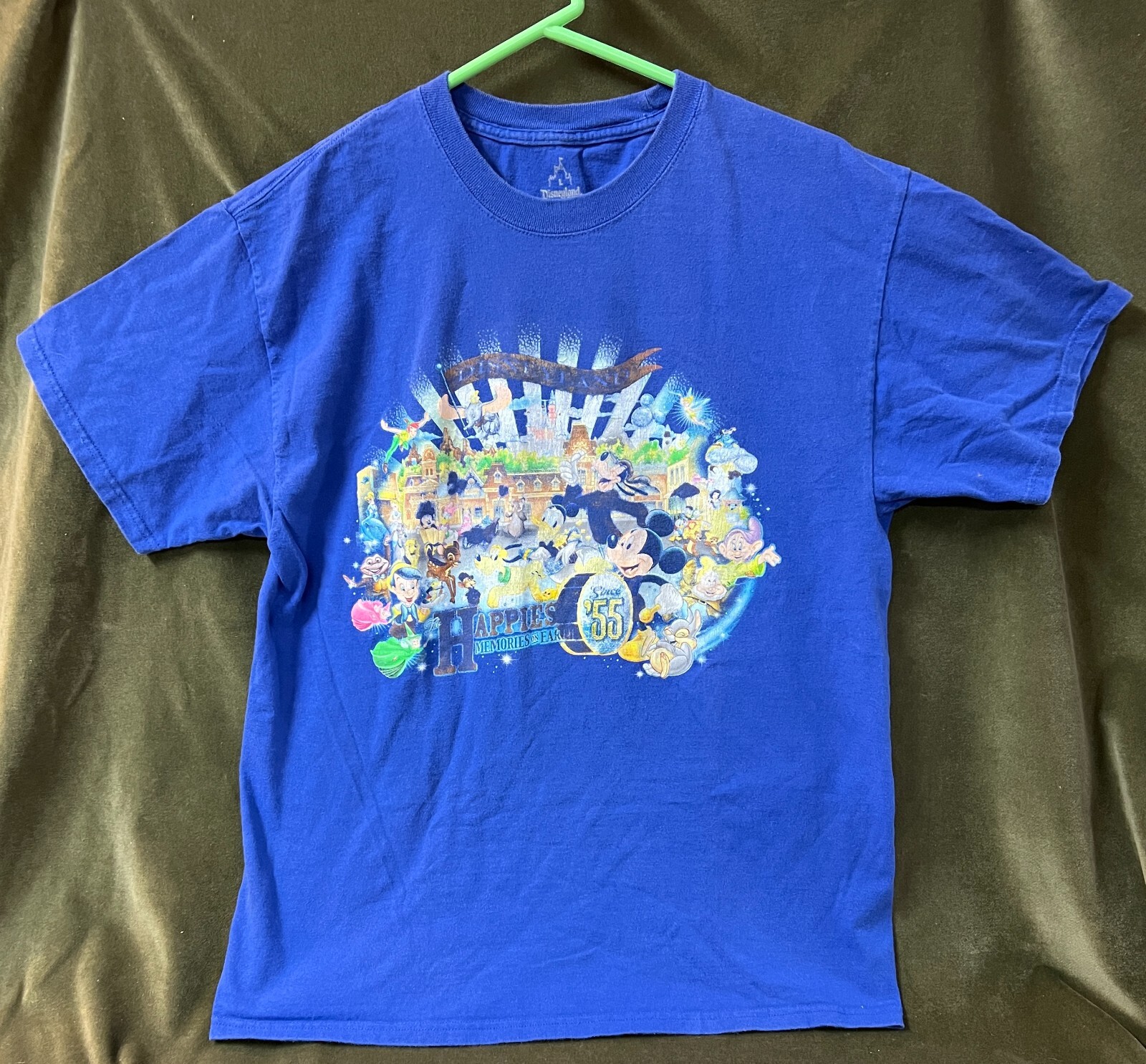 Disneyland The Happiest Memories On Earth Since 55 Adult Large L Blue T Shirt