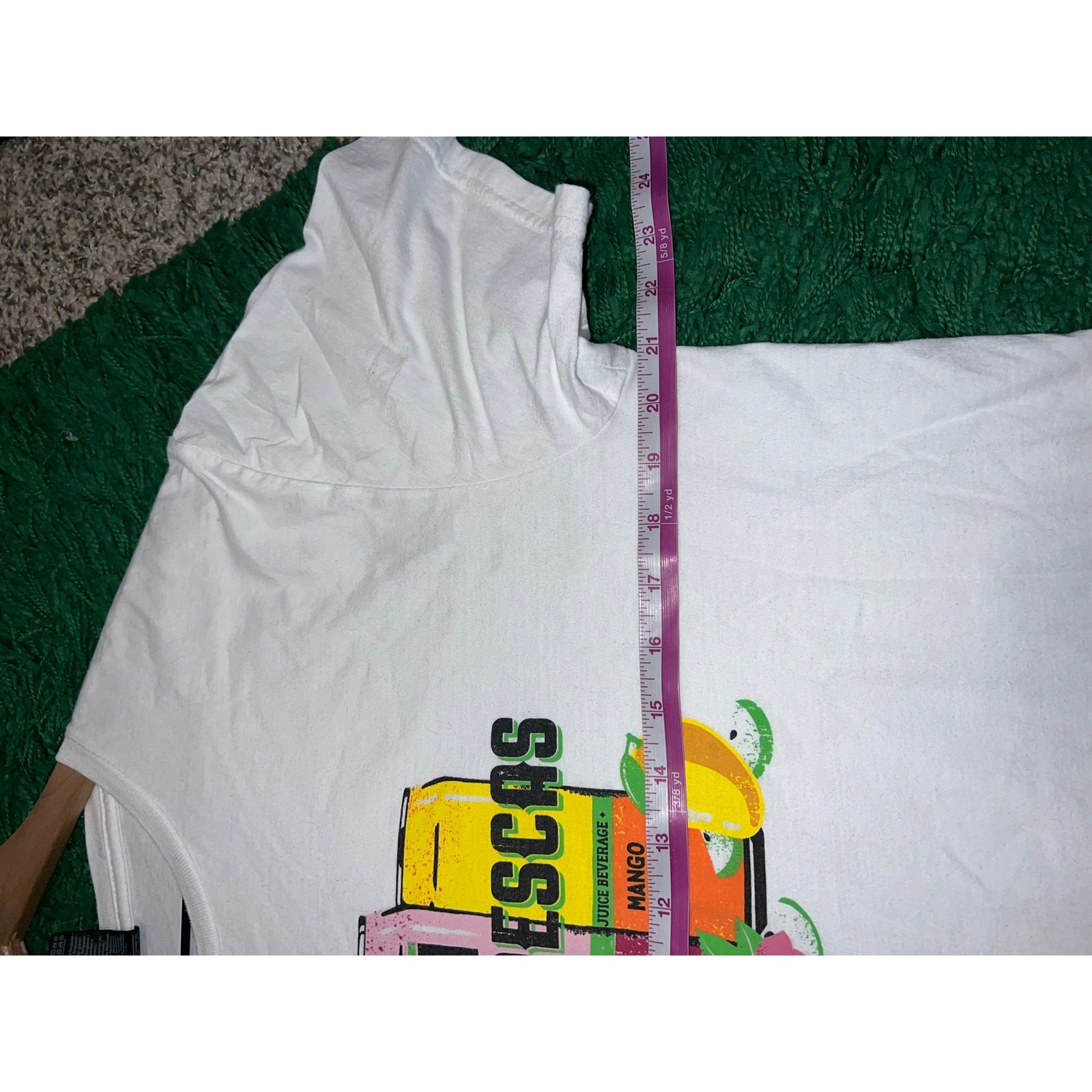 Minute Maid Shirt Aguas Frescas Drink Juice Graphic White Gildan Tee Large