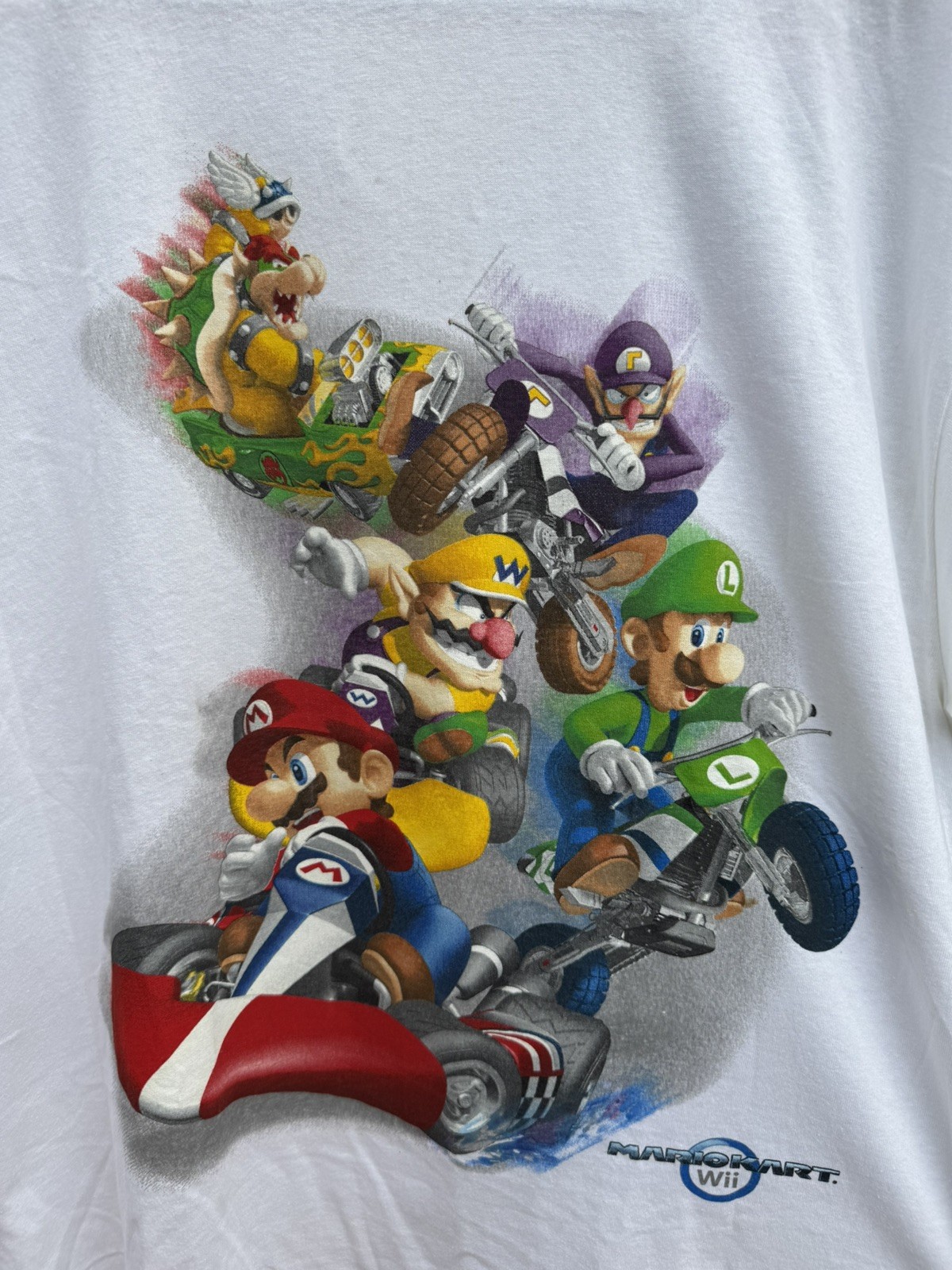 Nintendo Wii 2008 T Shirt Mario Kart Delta Tag Size Large NWT