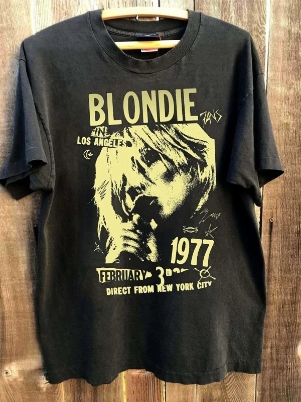 Blondie 90s Basic black Classic T shirt Men Women Unisex tee vtg S-5XL