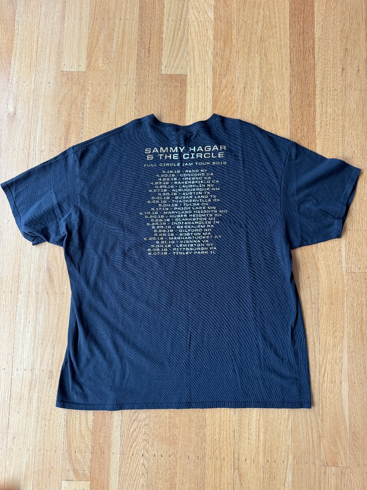 3XL Sammy Hagar & The Circle 2019 Concert Tour T Shirt Black Mens XXXL