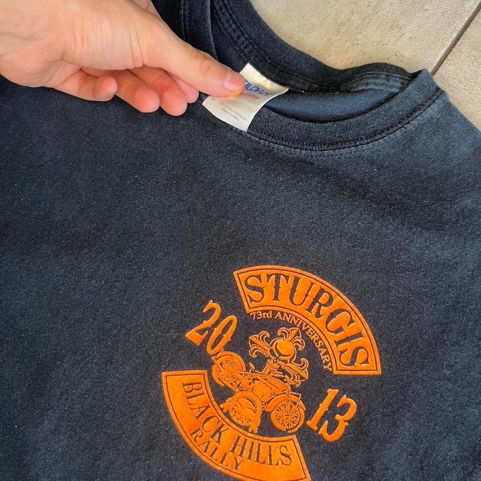 Gildan Sturgis 73rd Anniversary Black Hills Rally 2013 Graphic T-Shirt Black M