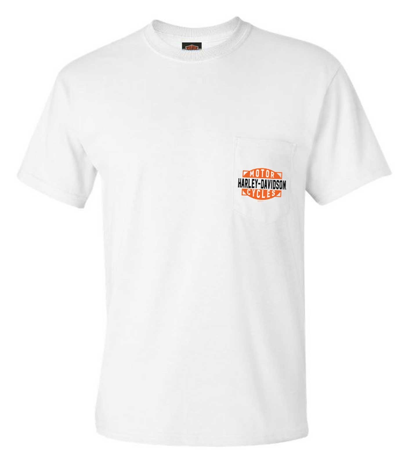 Harley-Davidson Men’s Titletown Short Sleeve Chest Pocket Cotton Tee, White