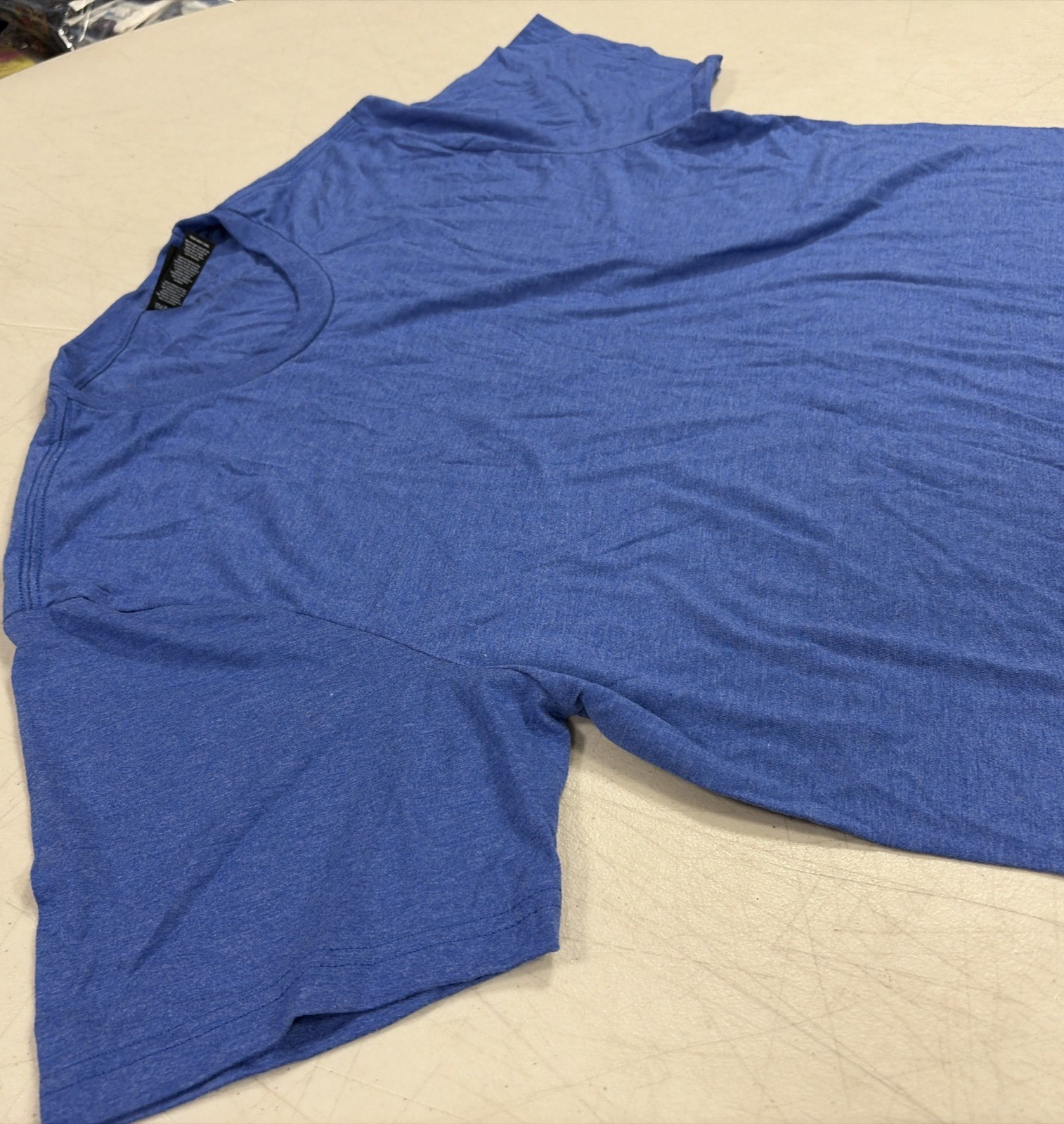 District Perfect Tri DTG Crew-Neck Adult T-Shirt Short Sleeve Blue Size L New