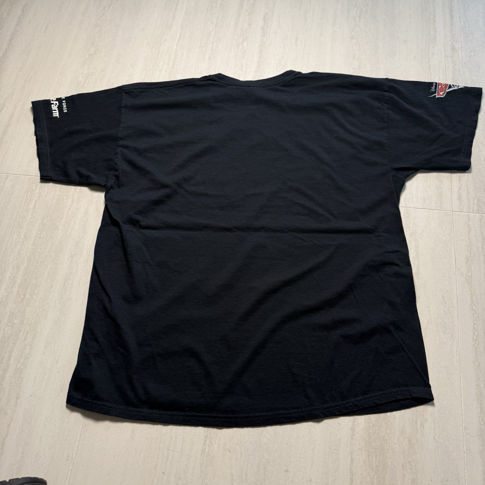 Disney Pixar Cars T-Shirt XL Black Gildan Heavy Cotton State Farm Promo