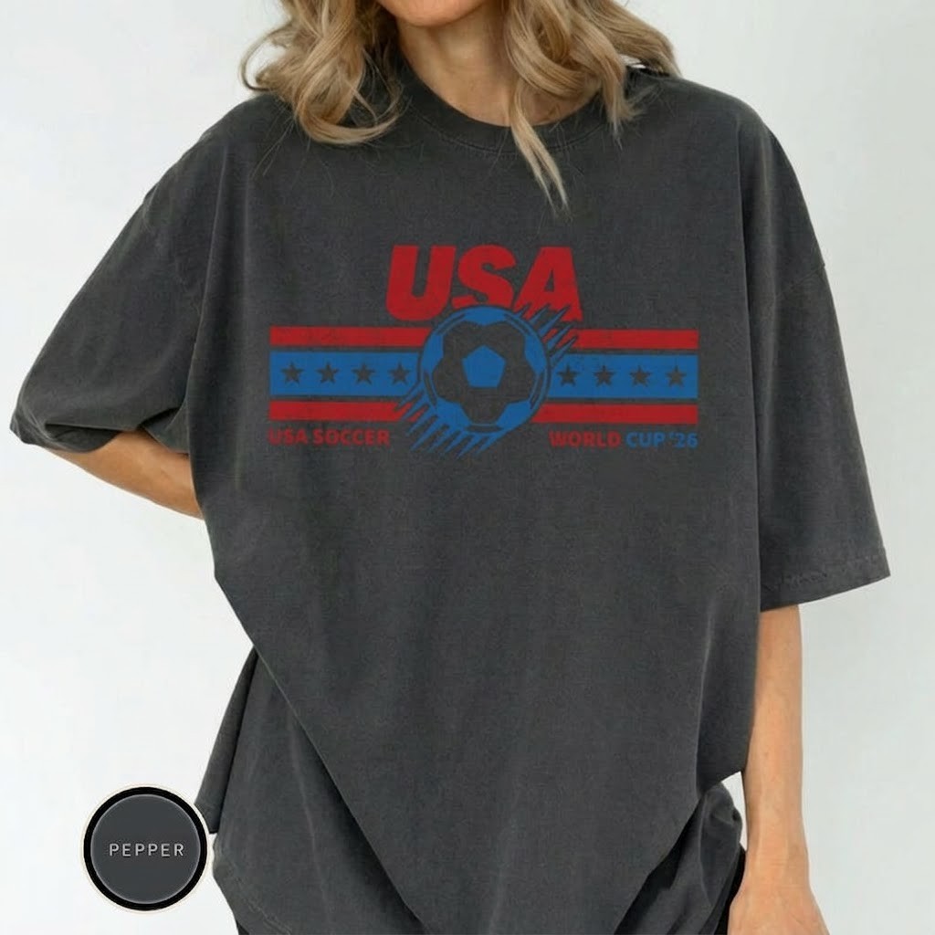 Vintage USA Soccer World 26 T-Shirt, USA Football Fan Shirt