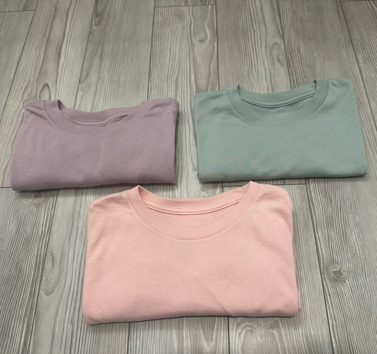 T Shirts Bundle 3 Pack (Size: Men’s XS) Lavender/Mint Green/ Pink