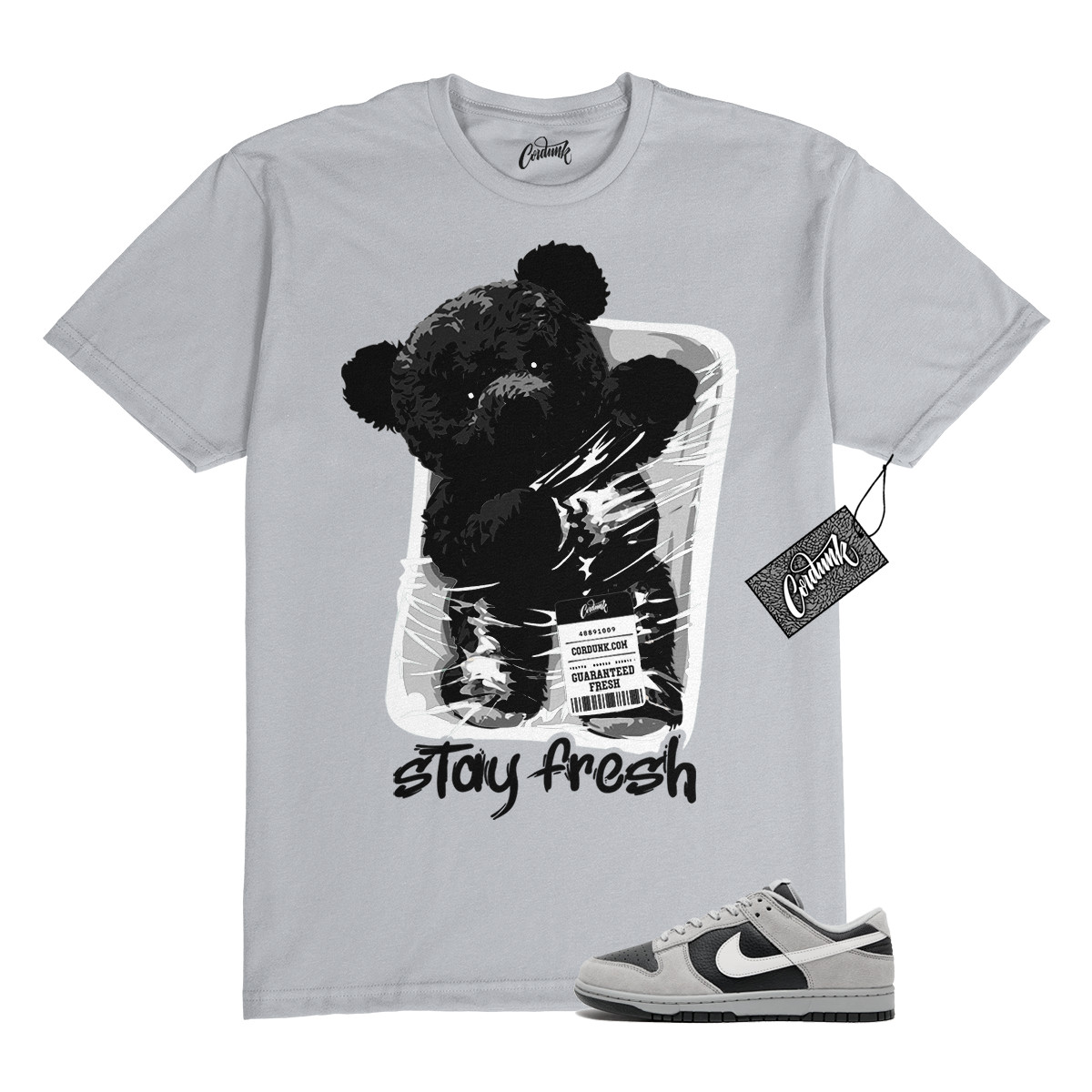 Dunk Light Smoke Grey Anthracite Reflect Silver Black T Shirt to Match STAY