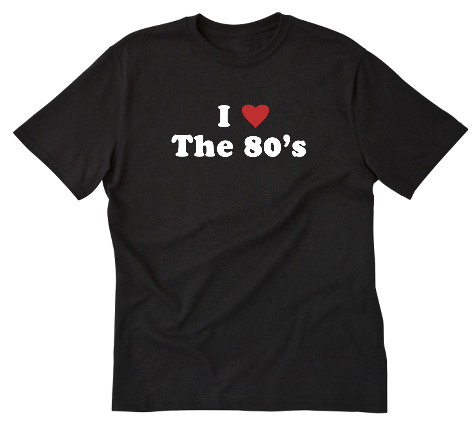 I Love The 80’s T-shirt I Heart Shirt Short Sleeve Cotton 80s Music Retro