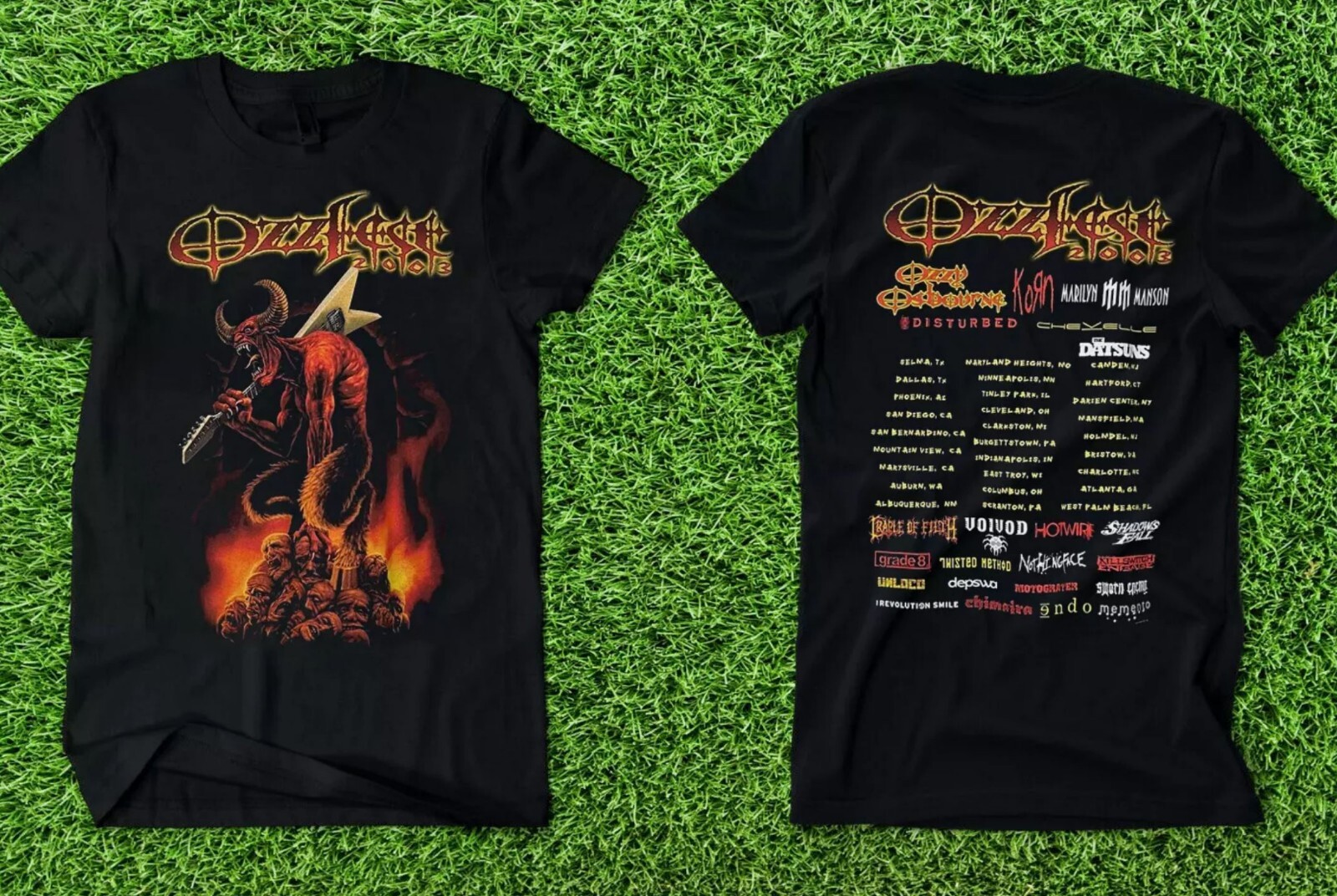 Vintage 2003 Ozzfest T Shirt All Size S-5XL Cotton
