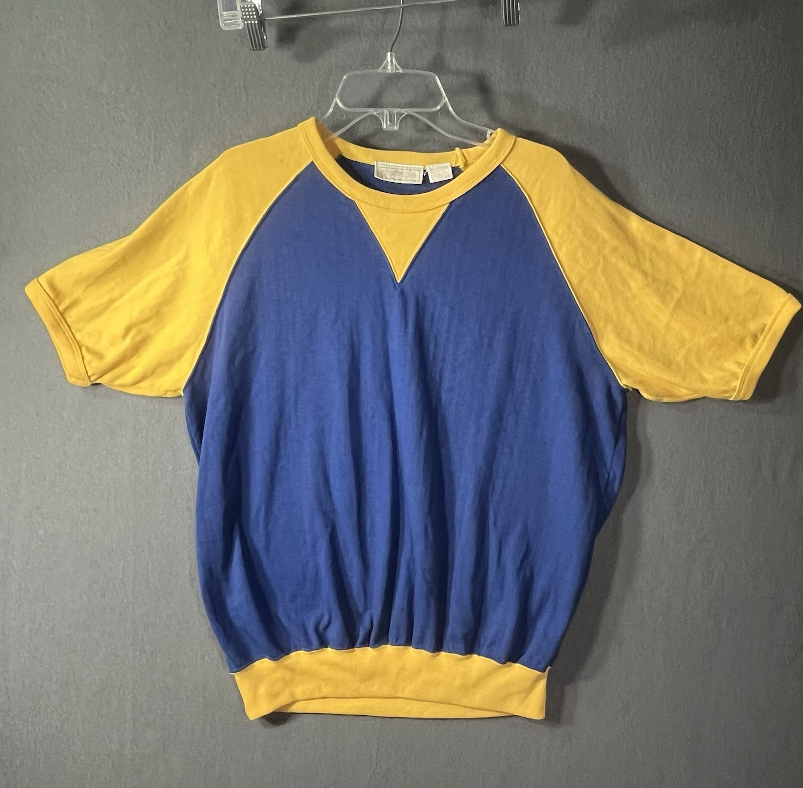 VTG Claybrooke Raglan Shirt Sportswear Gym 70s 80s Korea Colorblock See Photos