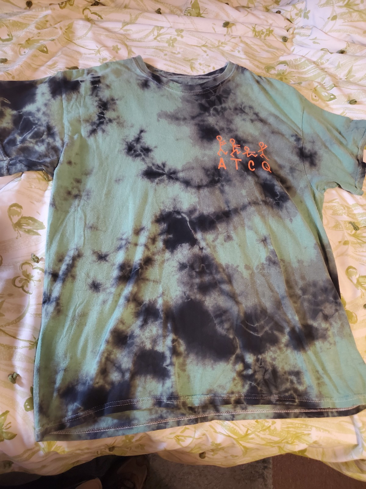A Tribe Called Quest vintage tie dyed green black T-shirt large