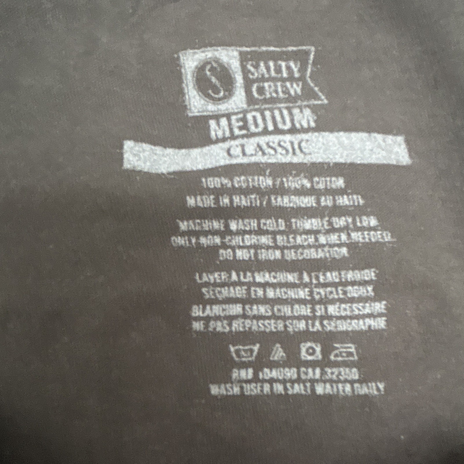 Salty Crew Men’s Medium Green/Gray Crew Neck Short Sleeve T-Shirt FREE SHIPPING