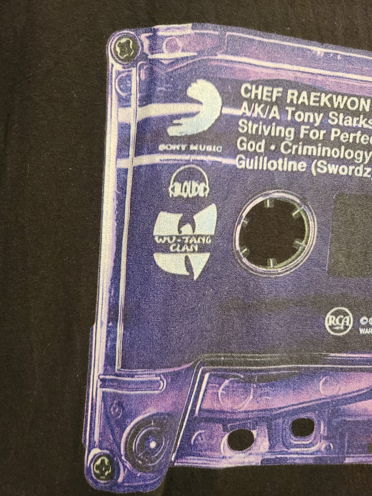Vtg Rare Wu Tang Clan Chef Raekwon Purple Tape Cuban Linx HipHop Rap T-shirt 2XL