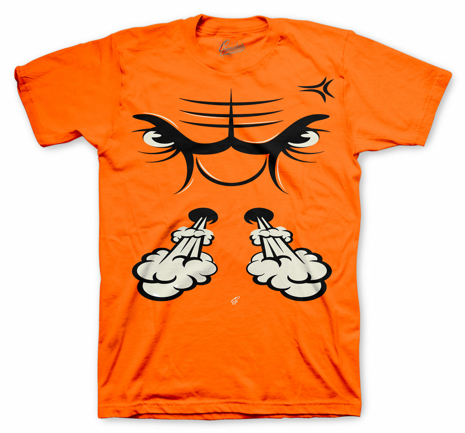 Shirt Match Jordan 5 Orange Blaze Shattered Backboard Shoes – Raging Face Tee
