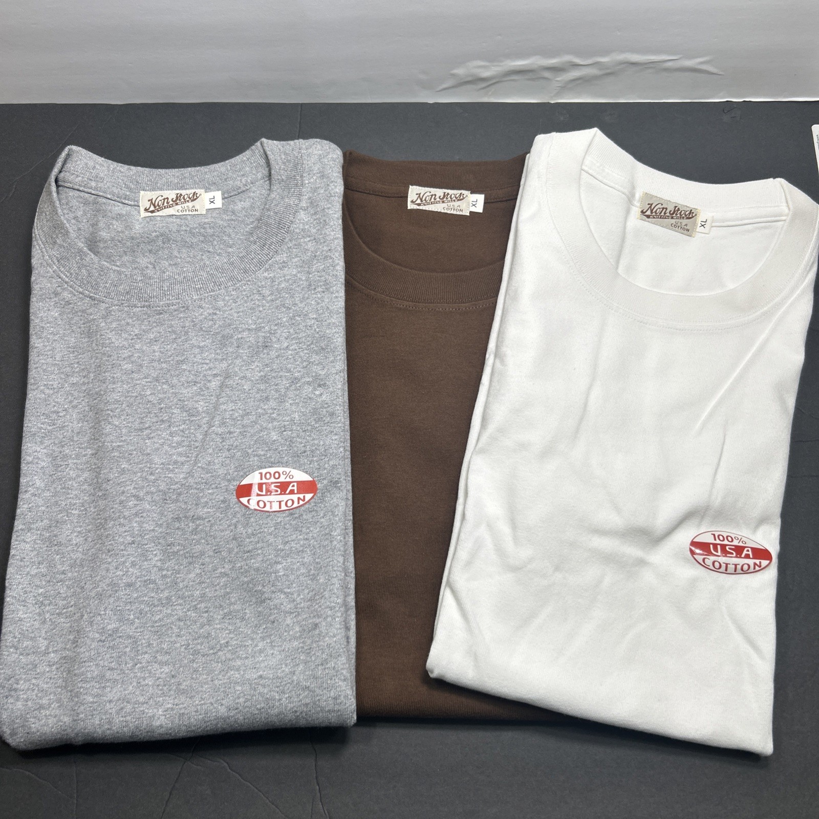 Bronson Non Stock Tubular T-Shirt-XL,gray, coffee and white lot of 3!!