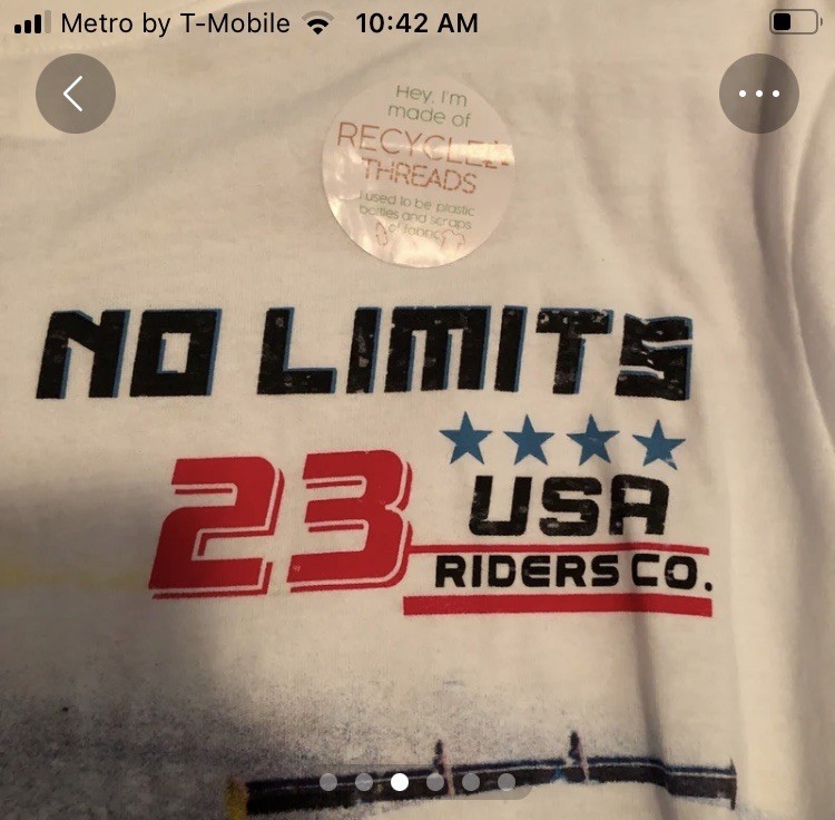 Race Car T Shirt Recycled Threads And Reusable Size Large New With Tags