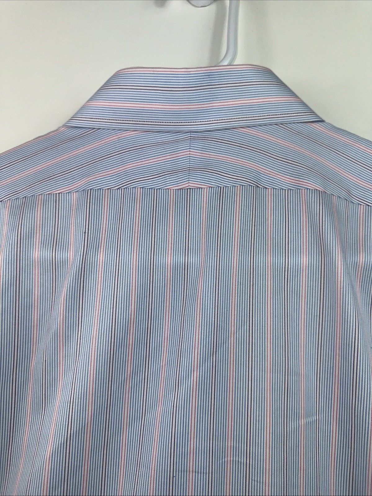 Brooks Brothers Classic 16.5 33 Blue White Striped Non-Iron Supima Cotton Shirt