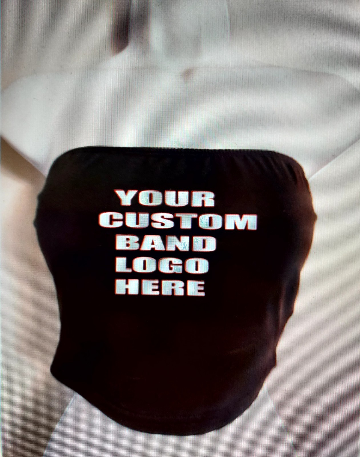 Custom tube top pick Any band logo or text or design tank top any color Logo