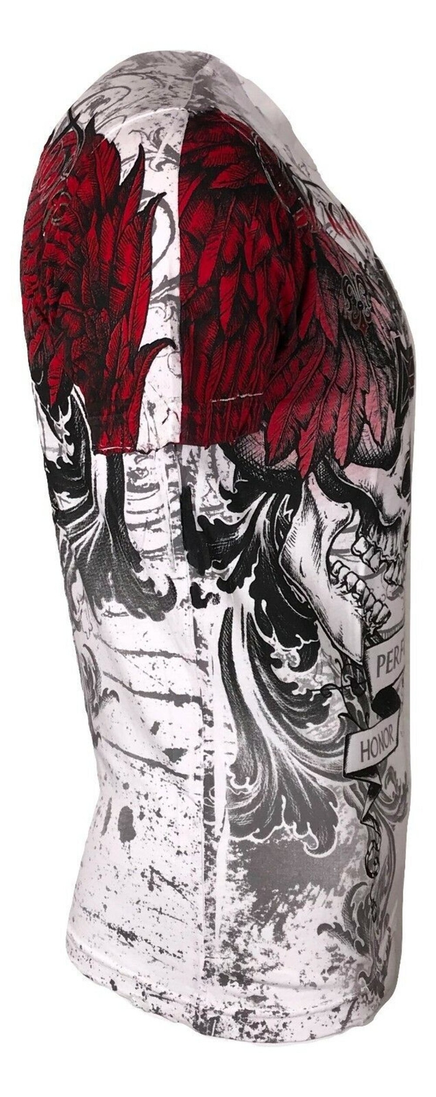 Xtreme Couture By Affliction Men’s T-shirt Carnivore Skulls Biker White S-4XL
