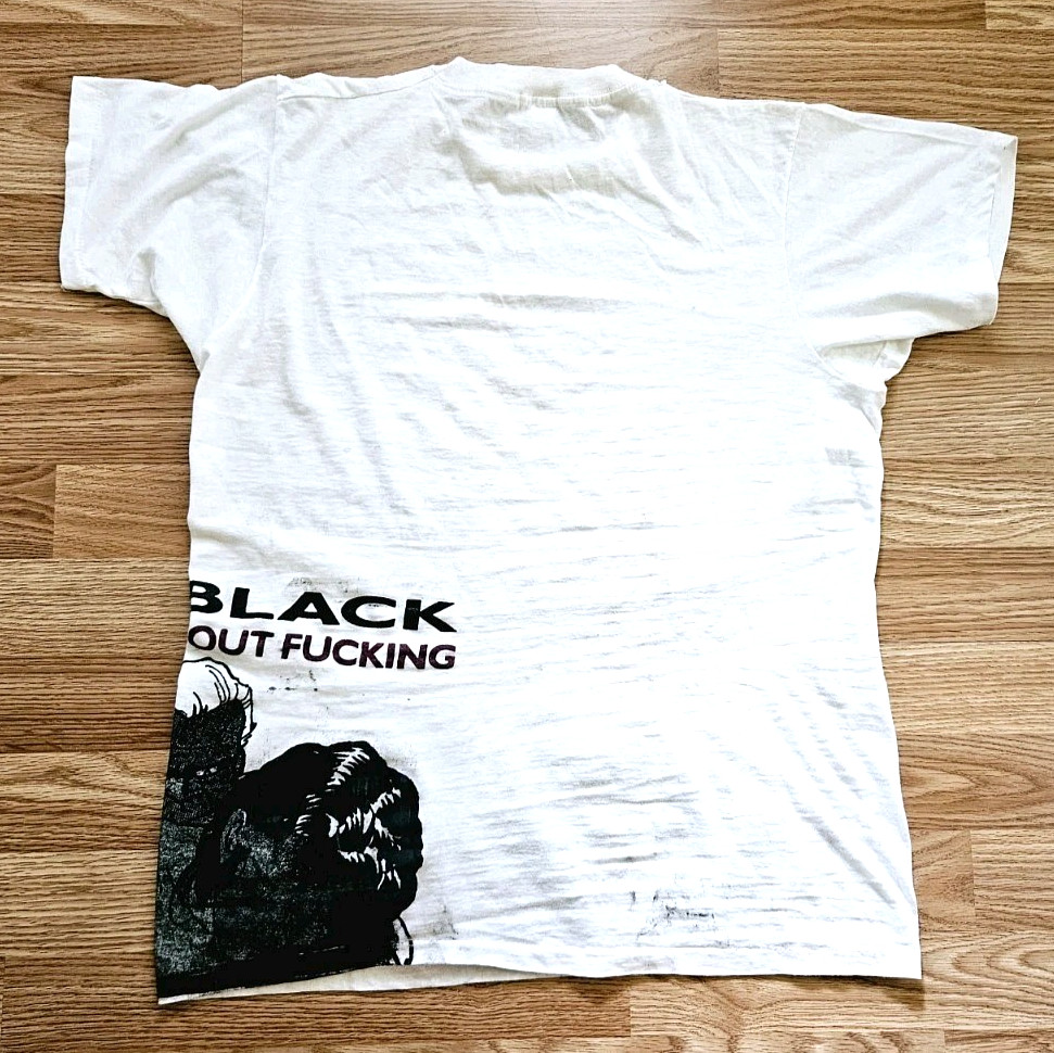 Vintage 80s Big Black Songs About F*cking Punk T Shirt Steve Albini Test Print L