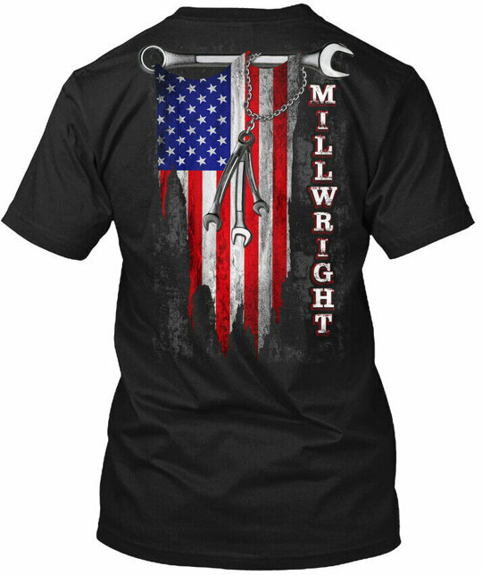 Easy care Proud Millwright Cotton Crew neck T-Shirt Made in USA S-5XL