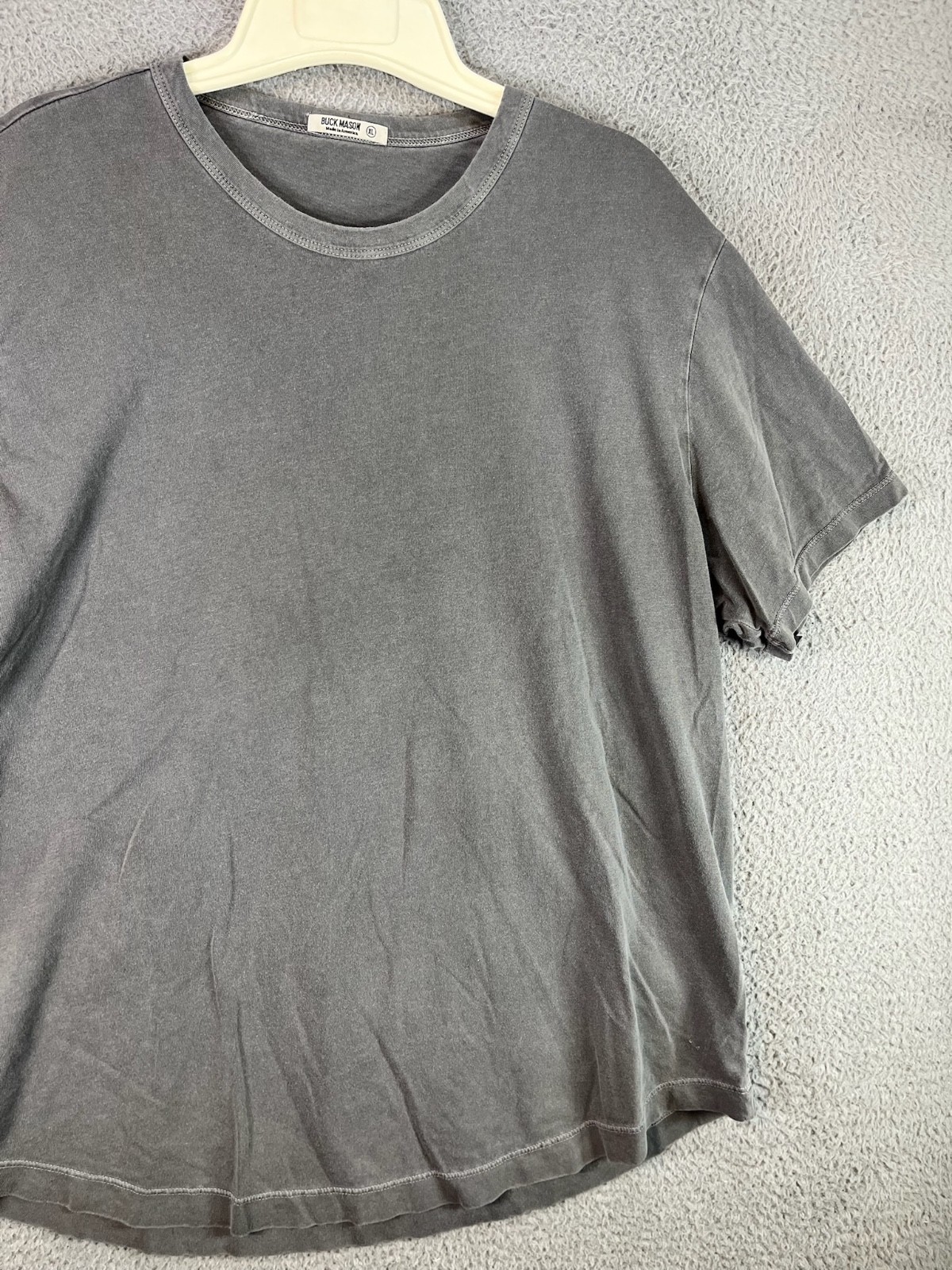 Buck Mason T Shirt Mens Extra Large Gray Minimalist SLIM FIT Crew Neck USA