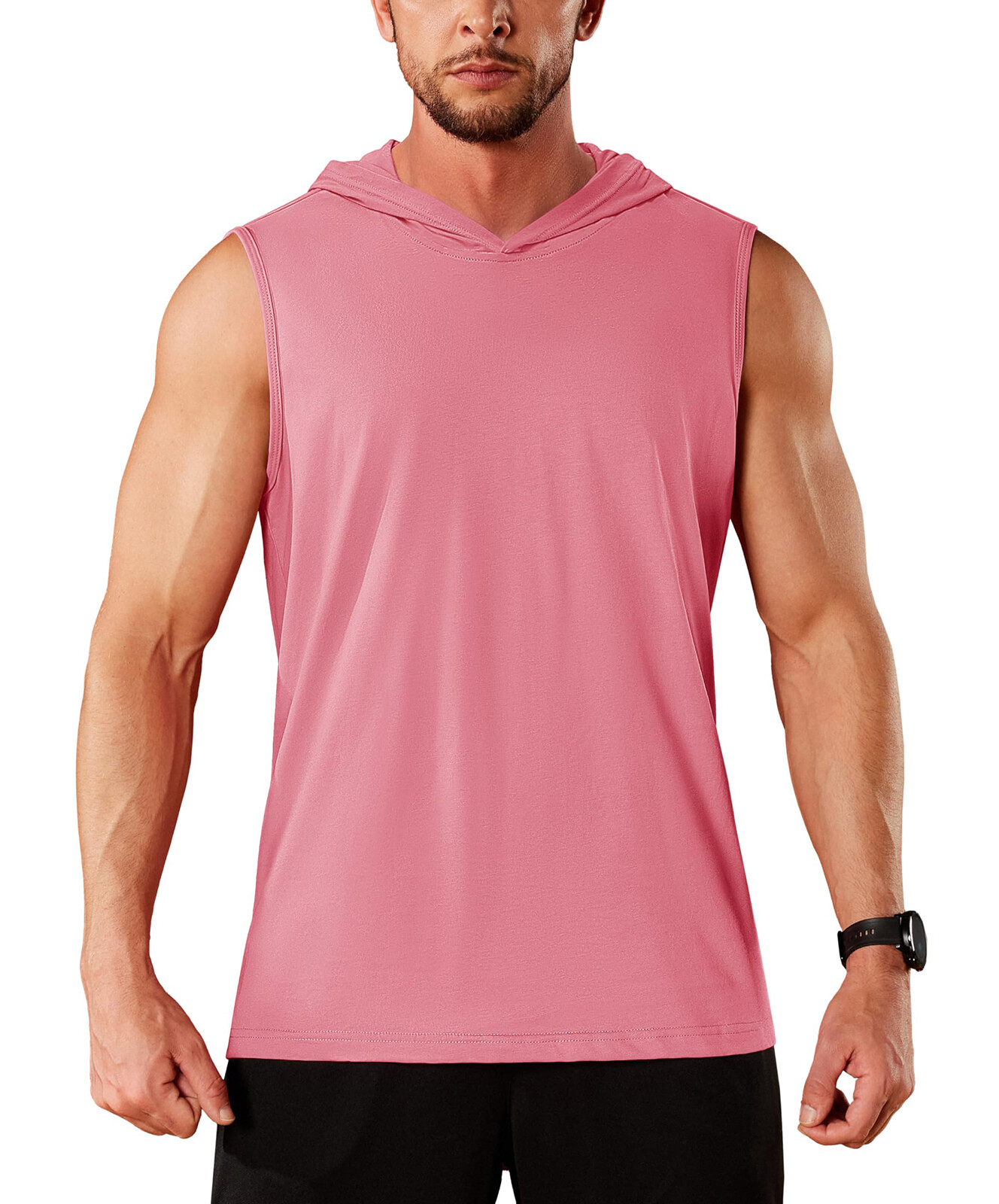 Men’s Casual Workout Hoodie Tank Gym Cotton Sleeveless Quick Dry Muscle T-Shirts