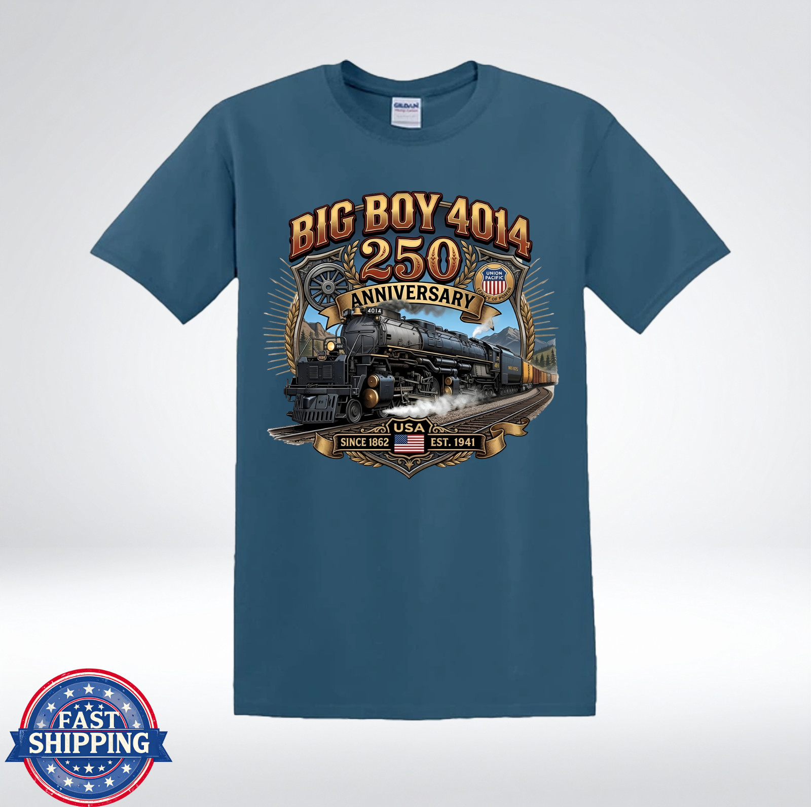 Big Boy 4014 250 Anniversary Steam Train T-Shirt