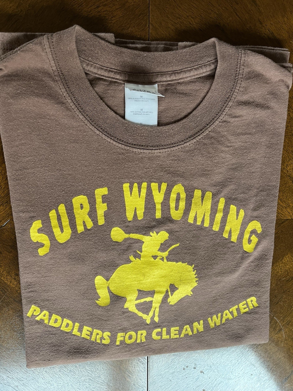 Vintage ~ Surf Wyoming Paddlers For Clean Water ~ T-shirt Mens M 100% Cotton