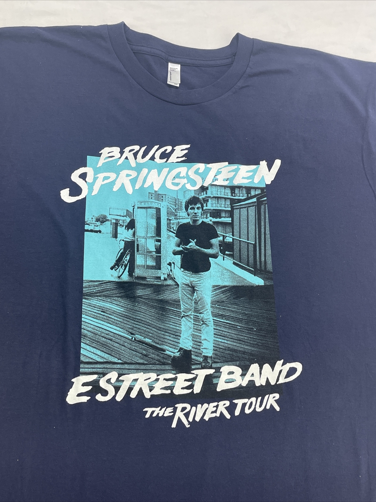 Bruce Springsteen The River Tour 2016 Unisex T-Shirt, Size 2XL Navy NWOT