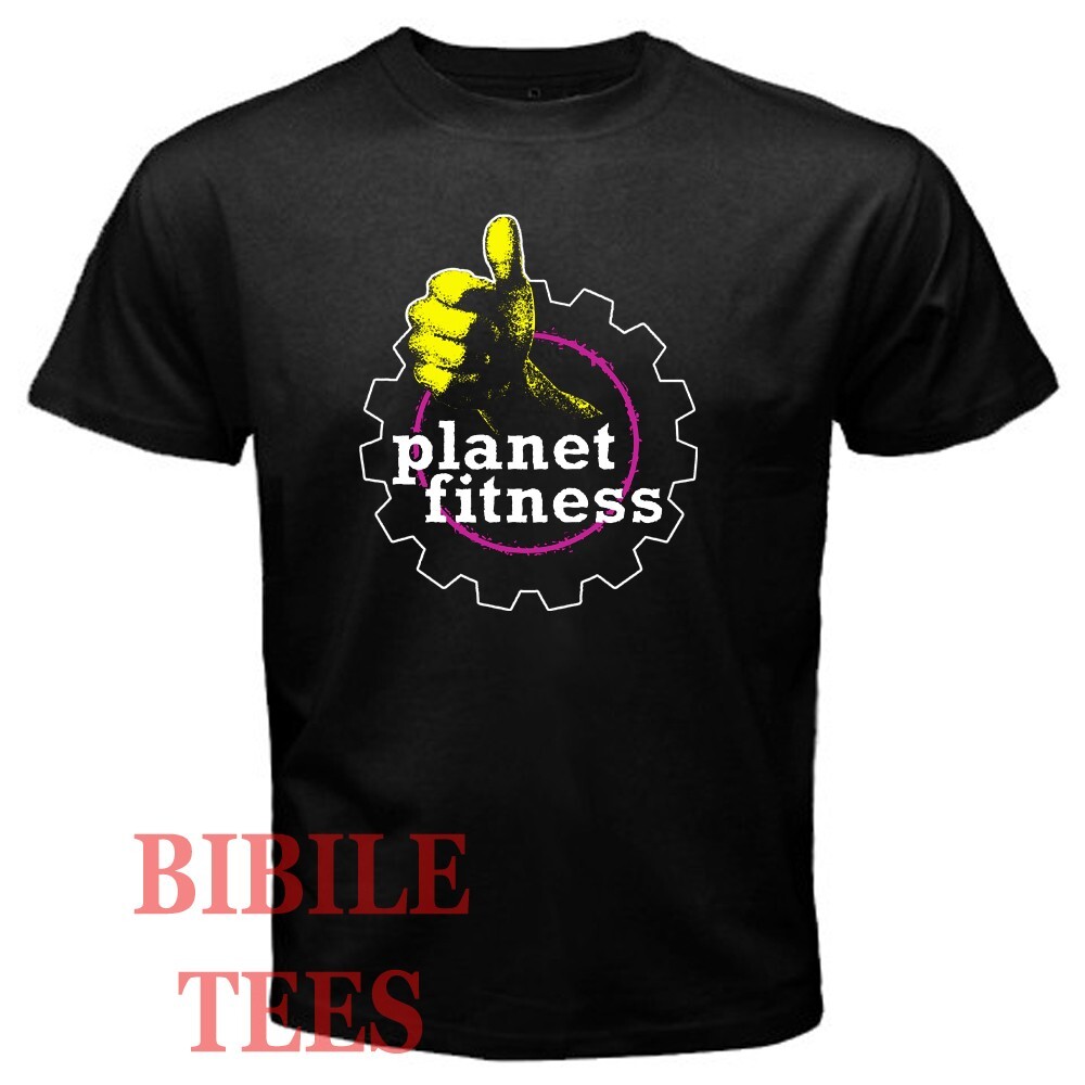 Planet Fitness Gym Men’s Black Size S to 5XL
