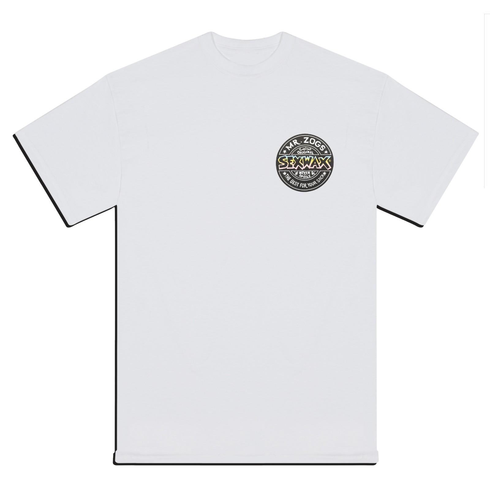 Sex Wax Rainbow Short Sleeve Tee – Men’s – Large / White