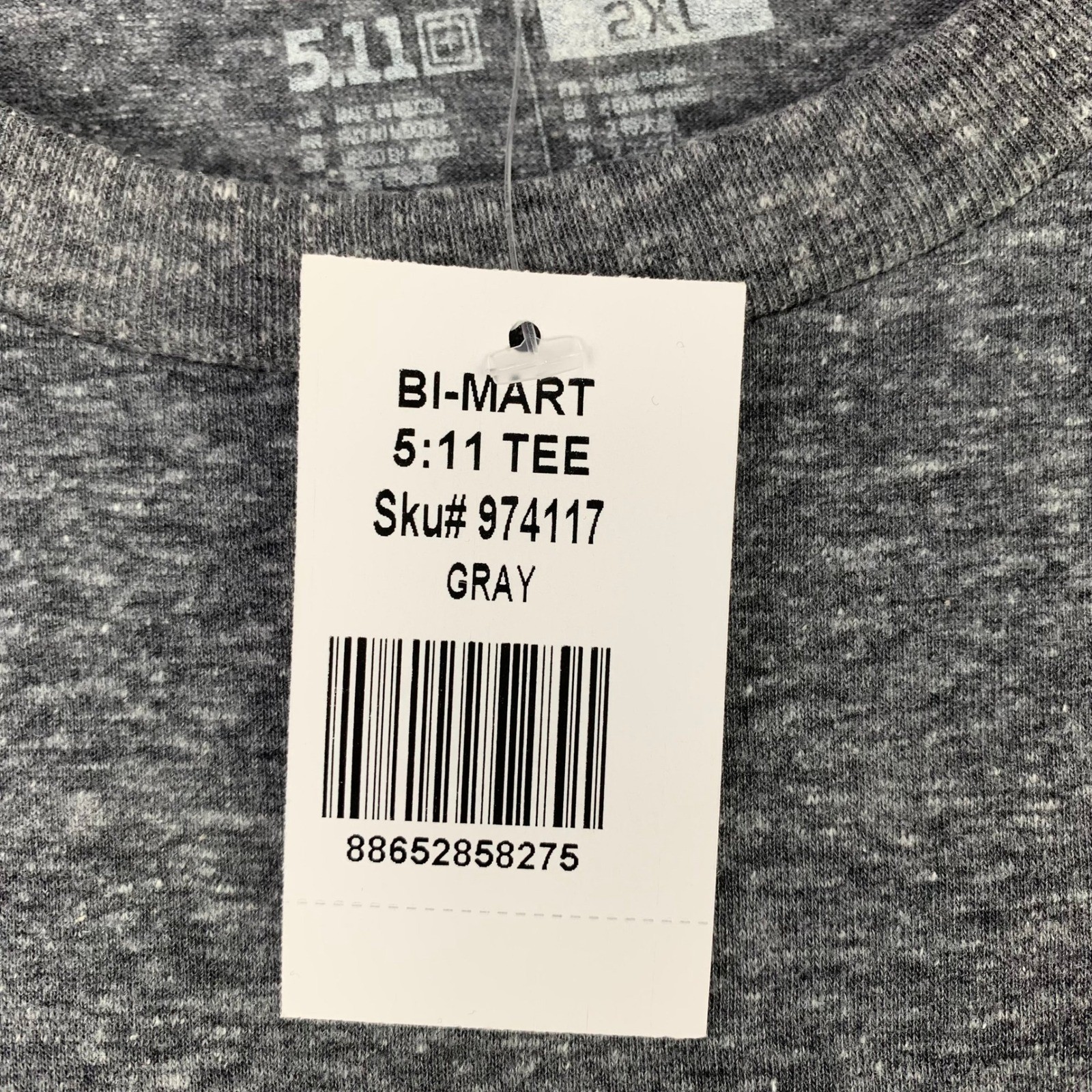 5.11 Tactical T-Shirt Mens 2XL Grey Long Sleeve Comfort Classic Tee NWT